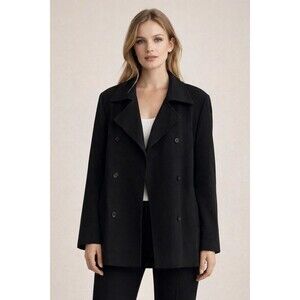 Vintage Evan Picone Women Size 16 Double Breast Coat Lined Victorian Pockets